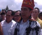 Jokowi disambut Tari Munalo di Bandara Rembele