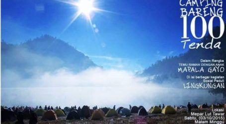 Camping 100 Tenda, Menikmati Pesona Lut Tawar di Malam Hari